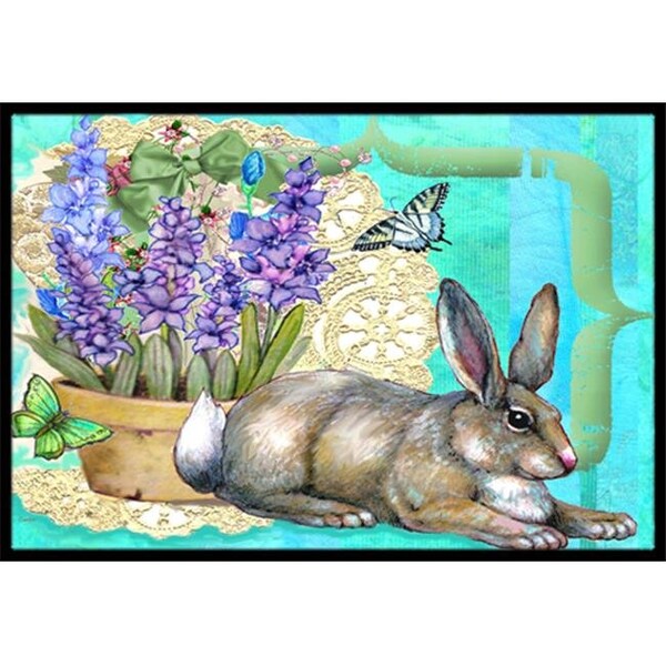 Carolines Treasures PJC1068MAT Springtime Easter Rabbit Indoor & Outdoor Mat; 18 x 27 in. PJC1068MAT - main